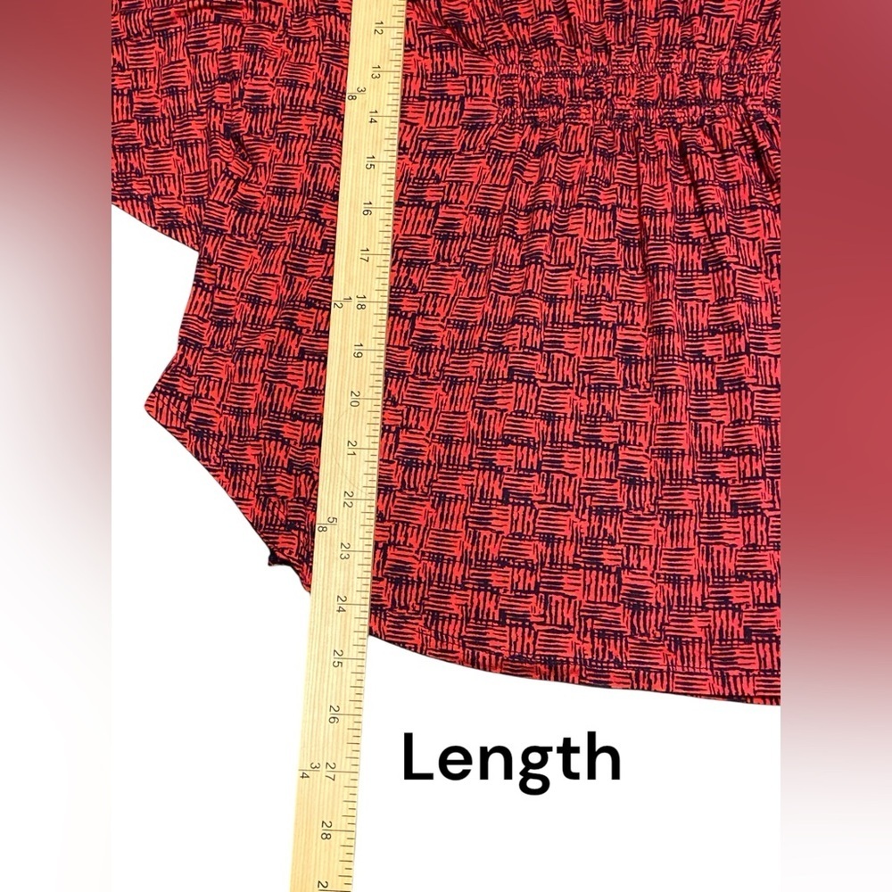 Mossimo Supply Co Red Boxy Tunic with Flutter Sleeves​ - Picture 6 of 7